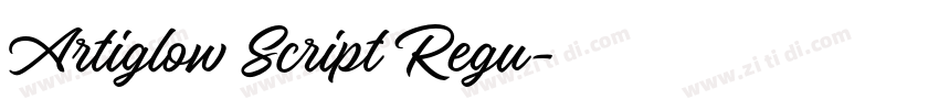 Artiglow Script Regu字体转换